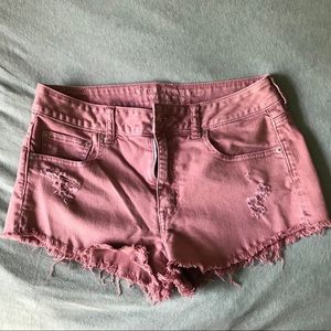 American Eagle Pink Denim Shorts